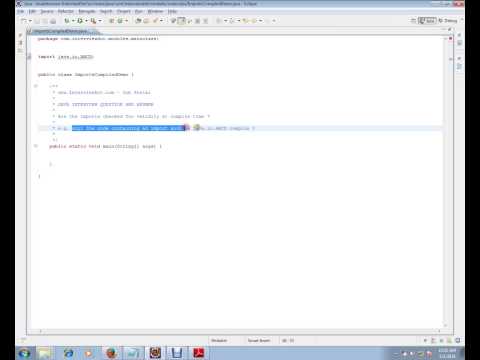 Java Interview Question And Answer  Are the imports checked for validity at compile time