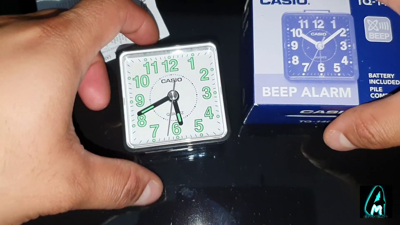2X Casio TQ140 Travel Quartz Analogue Bedside Desk Beep Alarm Clock Red/Black 