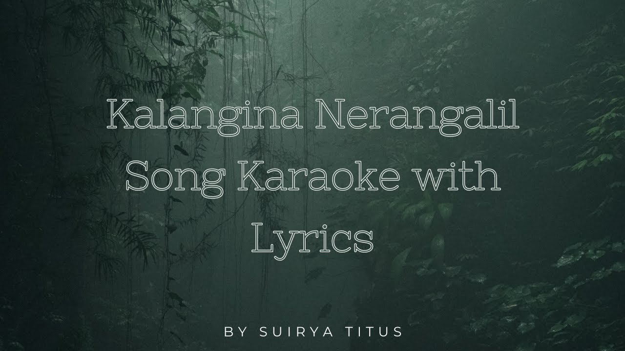 KALANGINA NERANGALIL TAMIL CHRISTIAN SONG KARAOKE WITH LYRICS   BY SURIYA TITUS