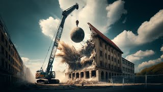 World Dangerous Building Demolition Excavator Operator, Fastest Heavy Equipment Machines Skills