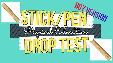 Stick/Pen Drop Test on Physical Fitness Test for Reaction Time - Boy Version