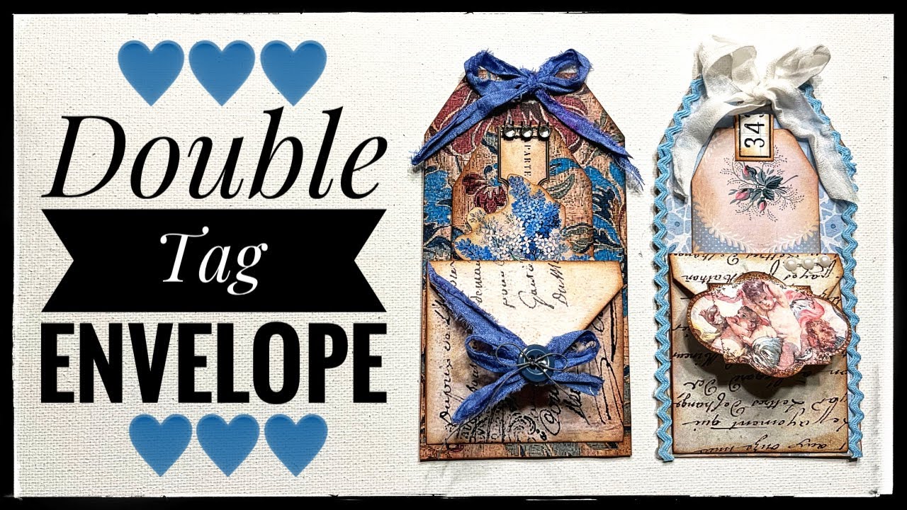 Junk Journal Ephemera - Double Tag Envelope - YouTube