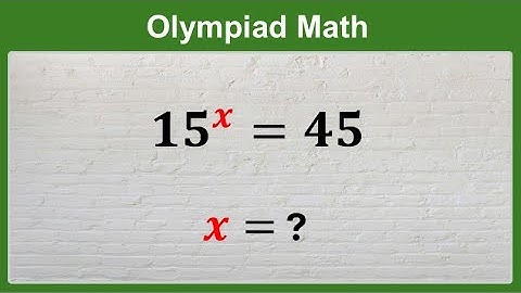 China | A nice exponential equation | Can you solve this? | Math Olympiad