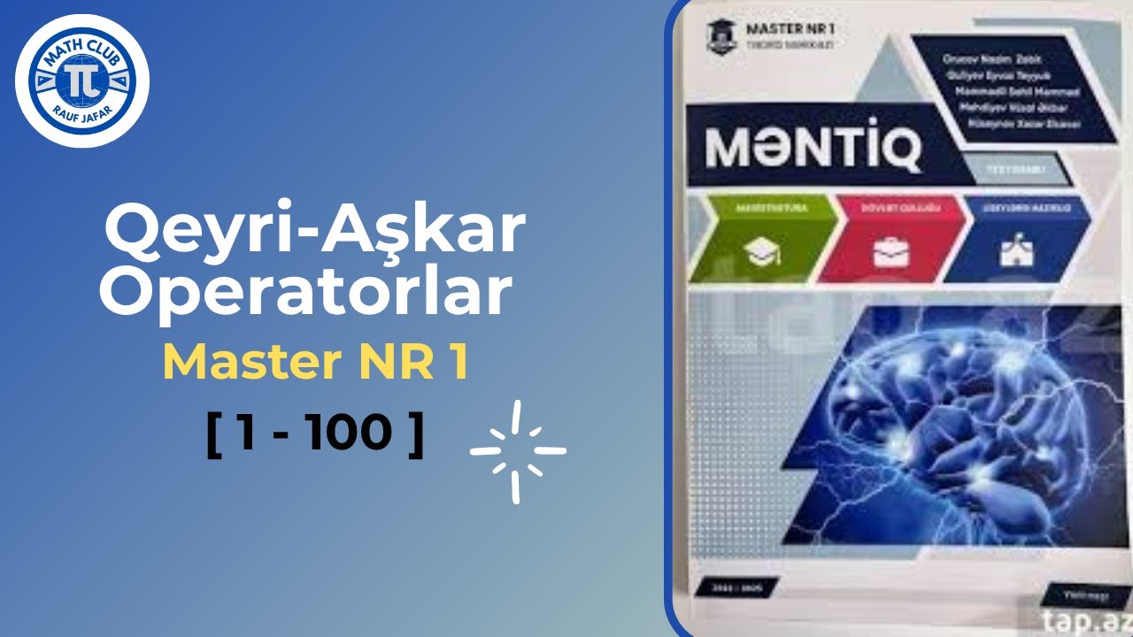 Master NR 1 - Qeyri-Aşkar Operatorlar [ 1-100 ]