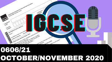 IGCSE Add Math October November 2020 Paper 21 0606/21