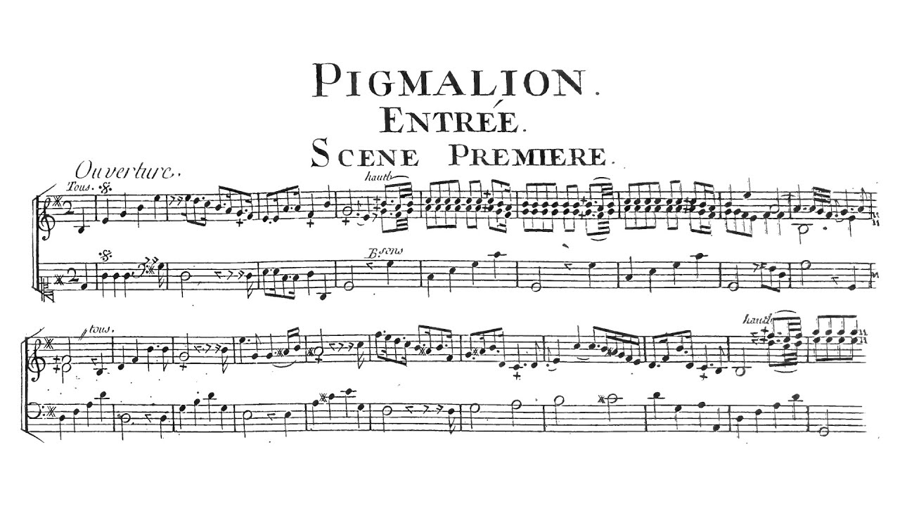 Jean-Philippe Rameau - Pygmalion, RCT 52 (Audio + Score) - YouTube