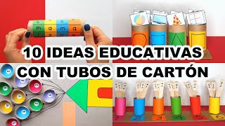 10 IDEAS EDUCATIVAS GENIALES CON TUBOS DE CARTÓN | IDEAS CON RECICLAJE