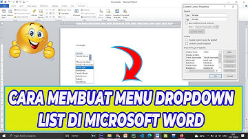 cara membuat menu dropdown list di microsoft word