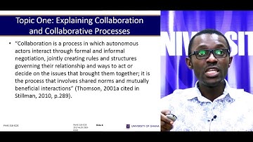 PAHS 318 : Public Administration - Session 11: - The Concept of Collaborative Governance