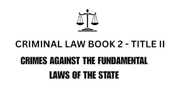 CRIMINAL LAW BOOK 2 - TITLE II (ART. 124 ARBITRARY DETENTION)