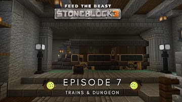 Episode 7 I  Stone Block 3 I Lets make a simple train from create mod