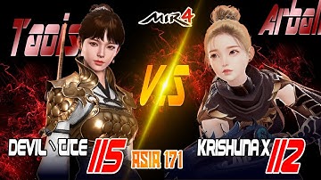 Mir4 Arbalist Krishuna 112  1v1  Taoist 115  ASIA 171 Full Fight GG