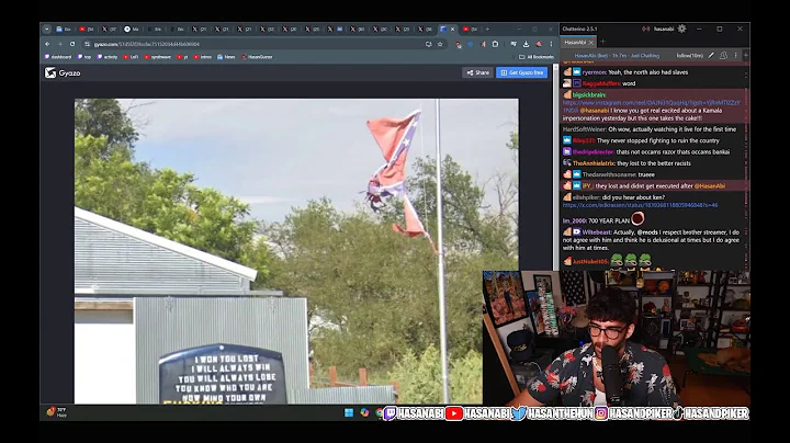 Confederate Flag Challenge- Hasanabi Reacts