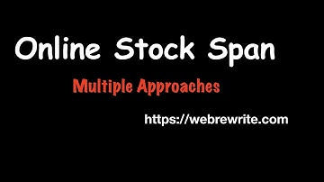 Online Stock Span | LeetCode 901 | Stack | Interview Question