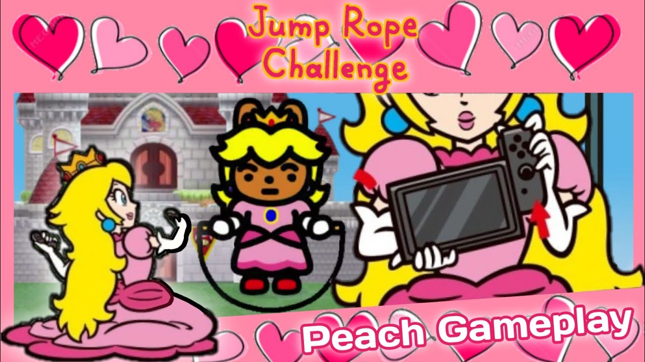 Peach Jump Rope ️Jump Rope Challenge with Princess Peach (1000) ️ - YouTube
