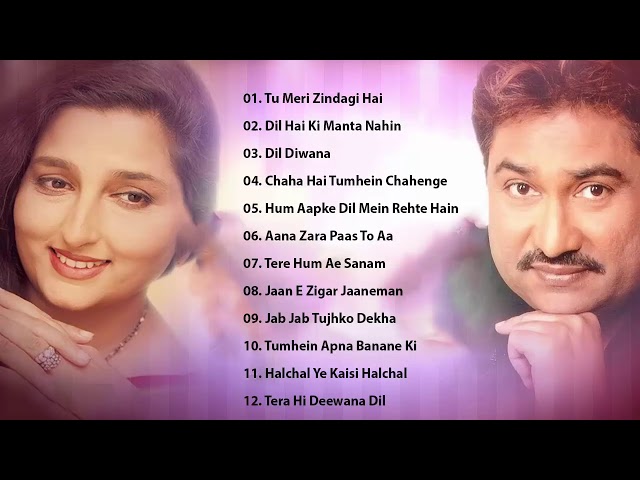 Anuradha Paudwal u0026 Kumar Sanu Superhit Bollywood Songs | Non-Stop Hits - Jukebox - 2019 class=