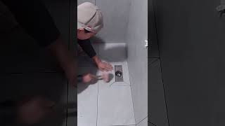 Bathroom floor drain installation