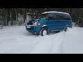 Delica на липучке Blizzak WS-50 по снегу