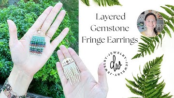 Gemstone Fringe Earrings, by Danielle Wickes Jewelry