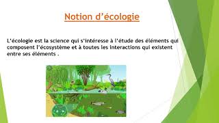 Notion d'écosystème (2ème année Sciences)