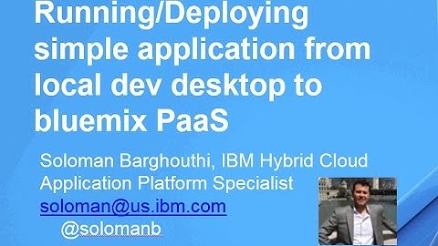 Move on-prem app to Bluemix CF PaaS with a simple drag and drop from eclipse