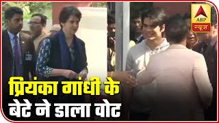 Priyanka Gandhi Vadra's Son Raihan Steps Out To Vote For The First Time | ABP News