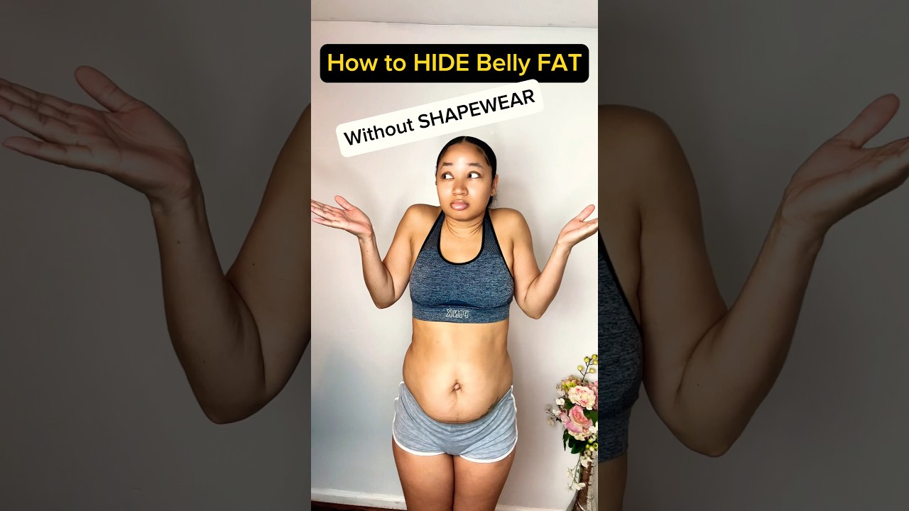 How to hide BELLY FAT without SHAPE WEAR #shorts #stylingtips #stylehacks 