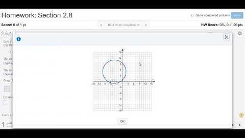 Graph the Circle (x + 4)^2 +(y - 5)^2 = 36 and Find the Domain and Range MyMathlab Homework