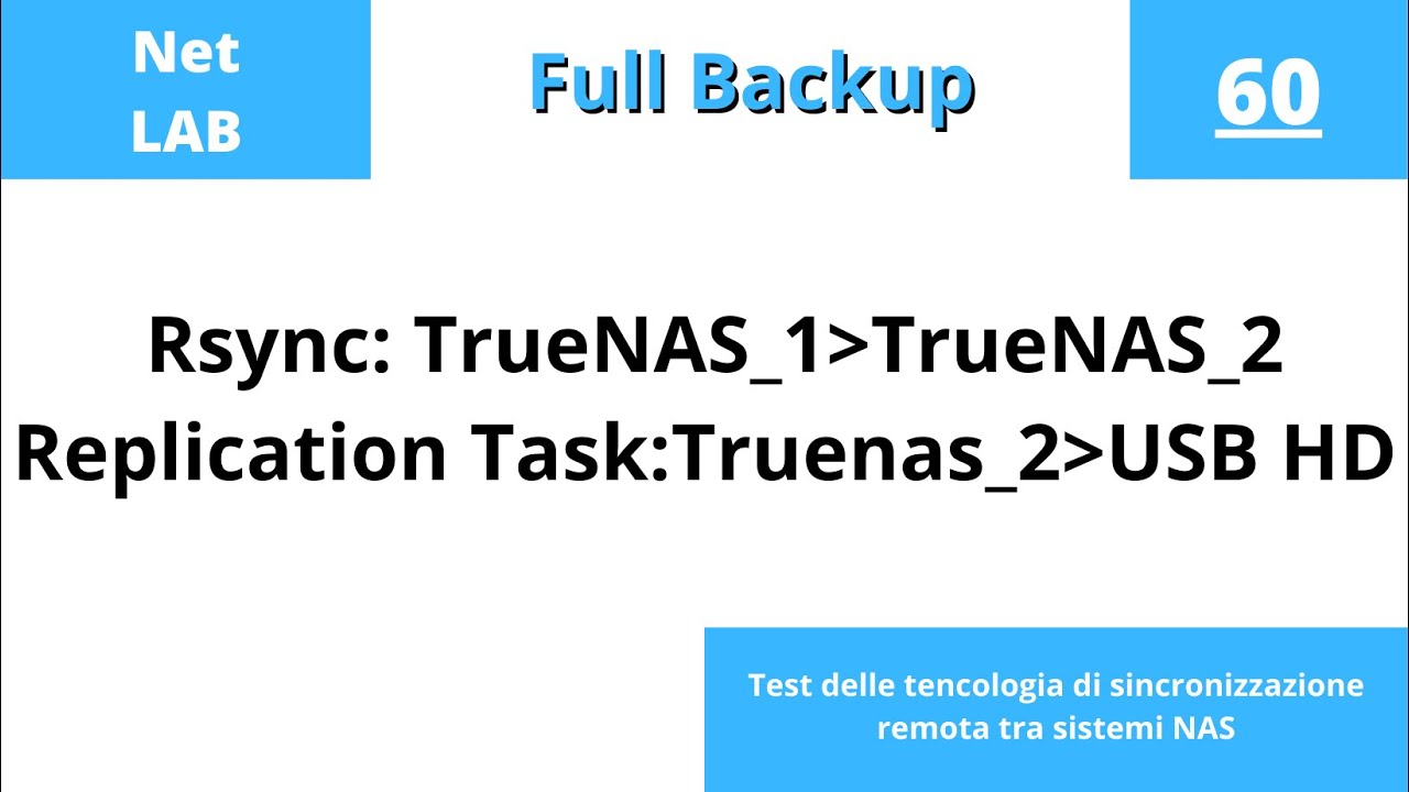 TrueNAS Rsync tra NAS, Replication Task via USB per un Full Backup