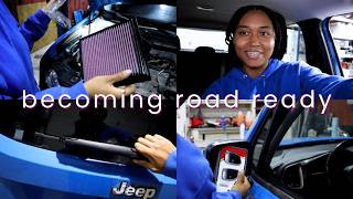 finishing touches before inspection; air filters, windshield wipers, blind spot mirrors