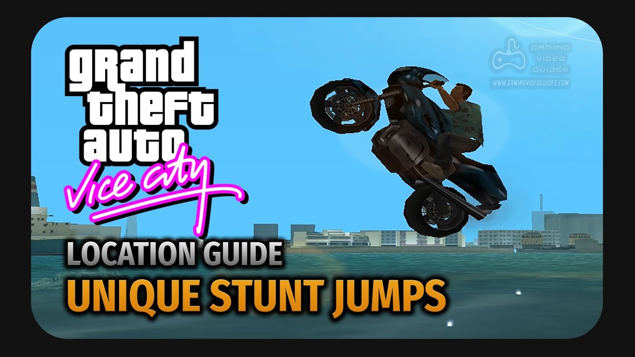 GTA Vice City All 36 Unique Stunt Jumps (Location Guide) YouTube