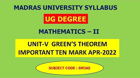 UNIT V TEN MARK  GREEN