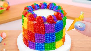 Miniature Sweet Rainbow Chocolate Pop It Cake 🌈 Wonderful Miniature Buttercream Cake Decorating