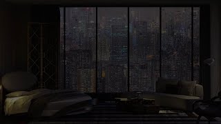 New York Apartment In Ambience with Heavy Rain And Rolling Thunder Sounds | Rain Sounds for Sleeping