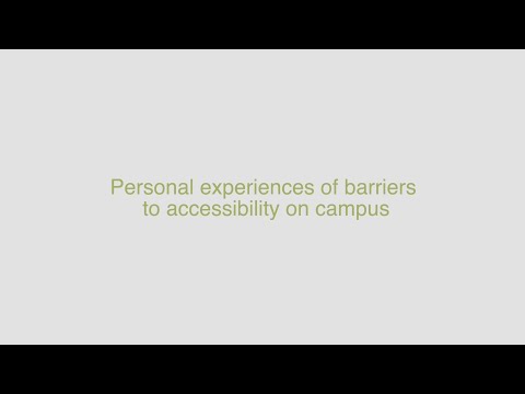 Thumbnail for the embedded element "Emily Duffett: Personal experiences of barriers to accessibility on campus."