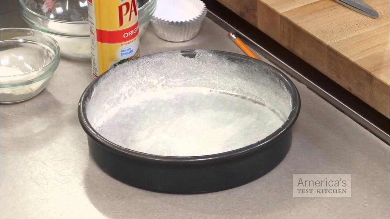 Preparing a pan for baking - Ashlee Marie - real fun with real food