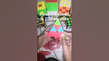 Pyraminx cube solved in 20.7 secs|#cuber #ytshorts #viral #rubikscube #pyraminx