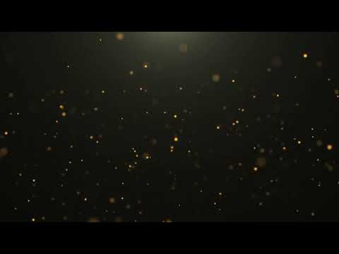 Gold Colored Particles On Black Background 4K