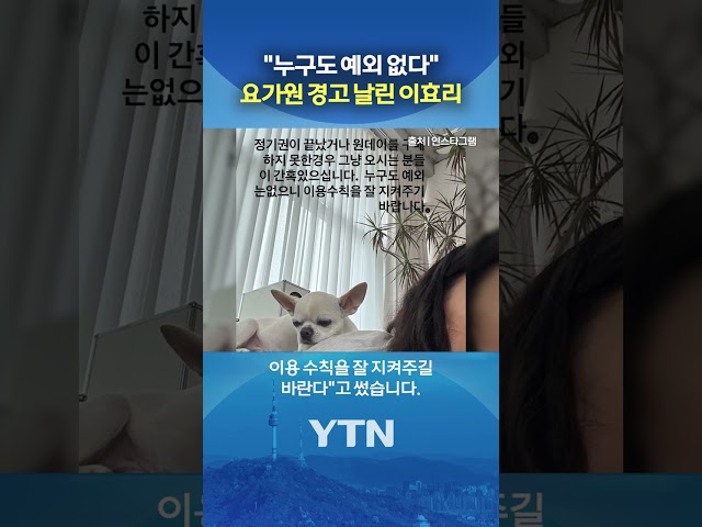 참다못한 이효리 '공개 경고' #shorts / YTN
