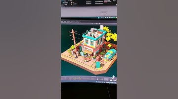Modelling a cartoon Environment in #blender #3d #blenderrender #blendercommunity #art #fyp #viral