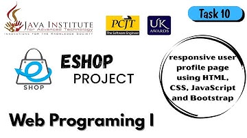Design a Responsive User Profile Page | Eshop Web Project | Java Institute For Advanced Technology