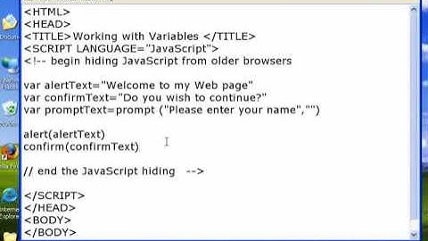 Working with variables