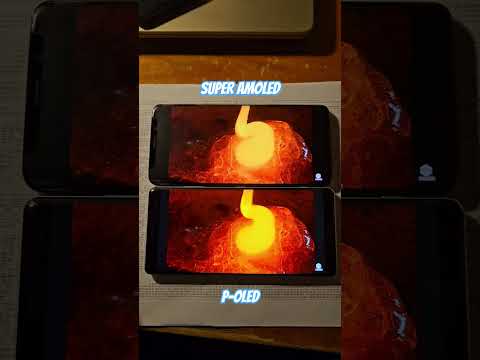 Super AMOLED vs P-OLED display! #comparison #shorts