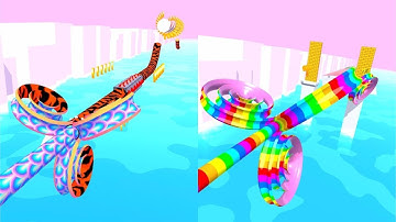 Spiral Rider! Very Satisfying And Relaxing ASMR Slicing Game