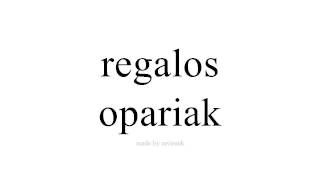 Argibide Espainiako Opariak