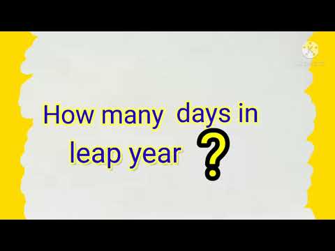 Video: Do you know how many days are in a leap year?