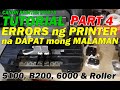 How to fix Canon Printer ERRORS  (5100, B200, 6000 and Roller Problems) TAGALOG TUTORIAL PART 4