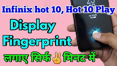 How To Display Fingerprint Lock Infinix Hot 10 | Infinix Hot 10 Display Fingerprint Lock