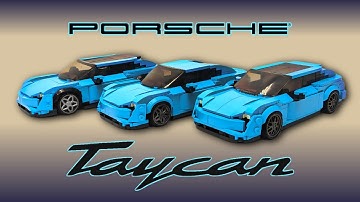 IK HEB ALLE Porsche TAYCANS GEBOUWD — 3 LEGO-modellen in één video!
