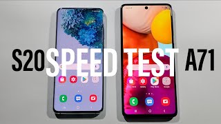 Samsung S20 vs Samsung A71 Comparison Speed Test